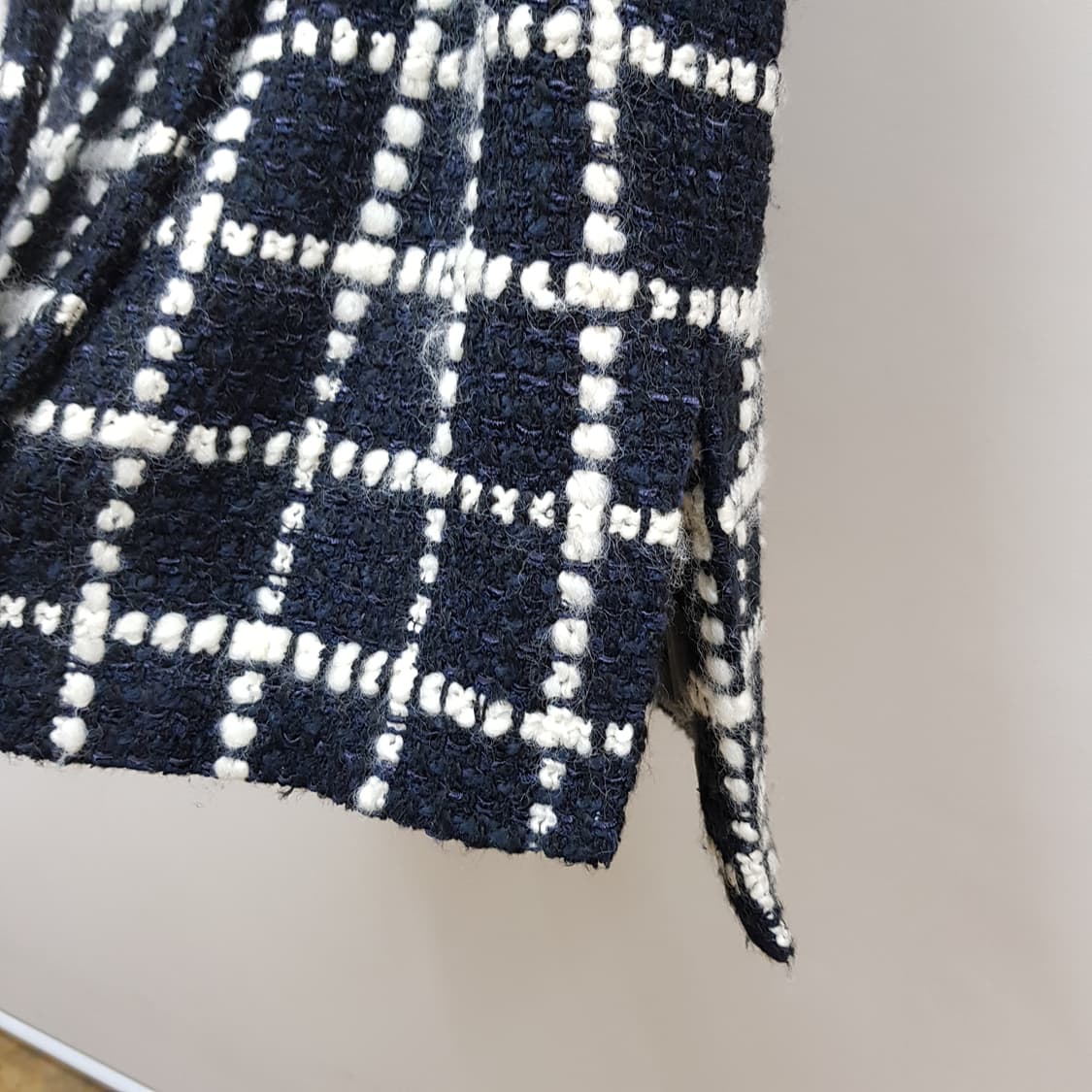 모조에스핀  체크  벨티드 롱코트 S사이즈 상품이미지4