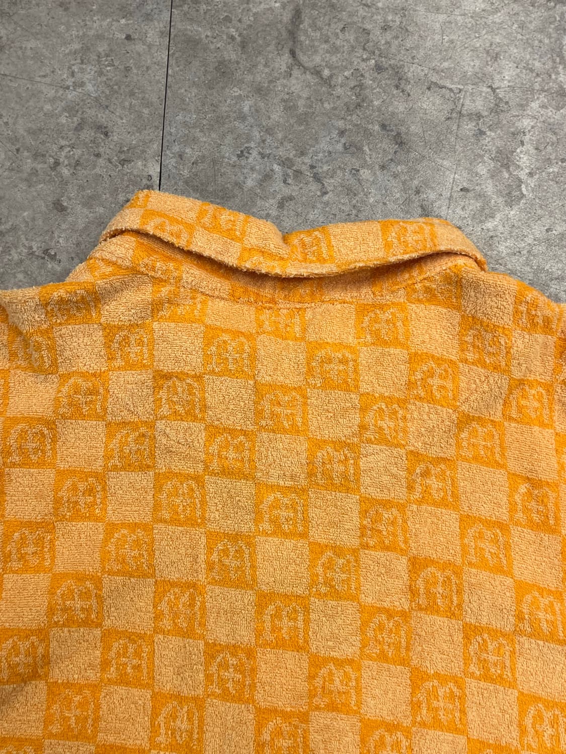 미스치프 체크 타월 반팔 셔츠 오렌지 #csz3665 상품이미지8