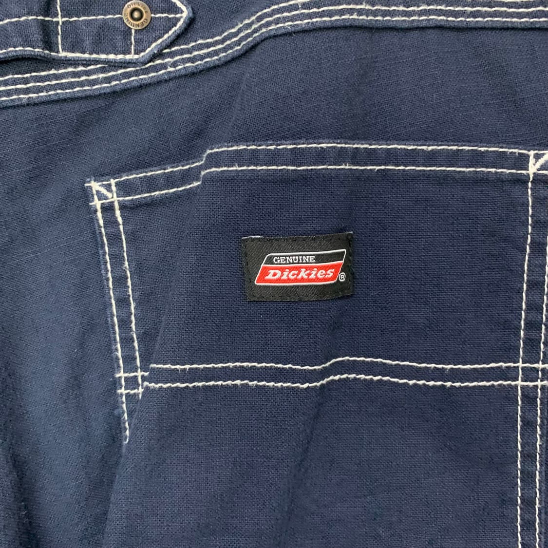 디키즈 빈티지 네이비 스티치 포인트 7부 바이커 팬츠 L 34인치 상품이미지4
