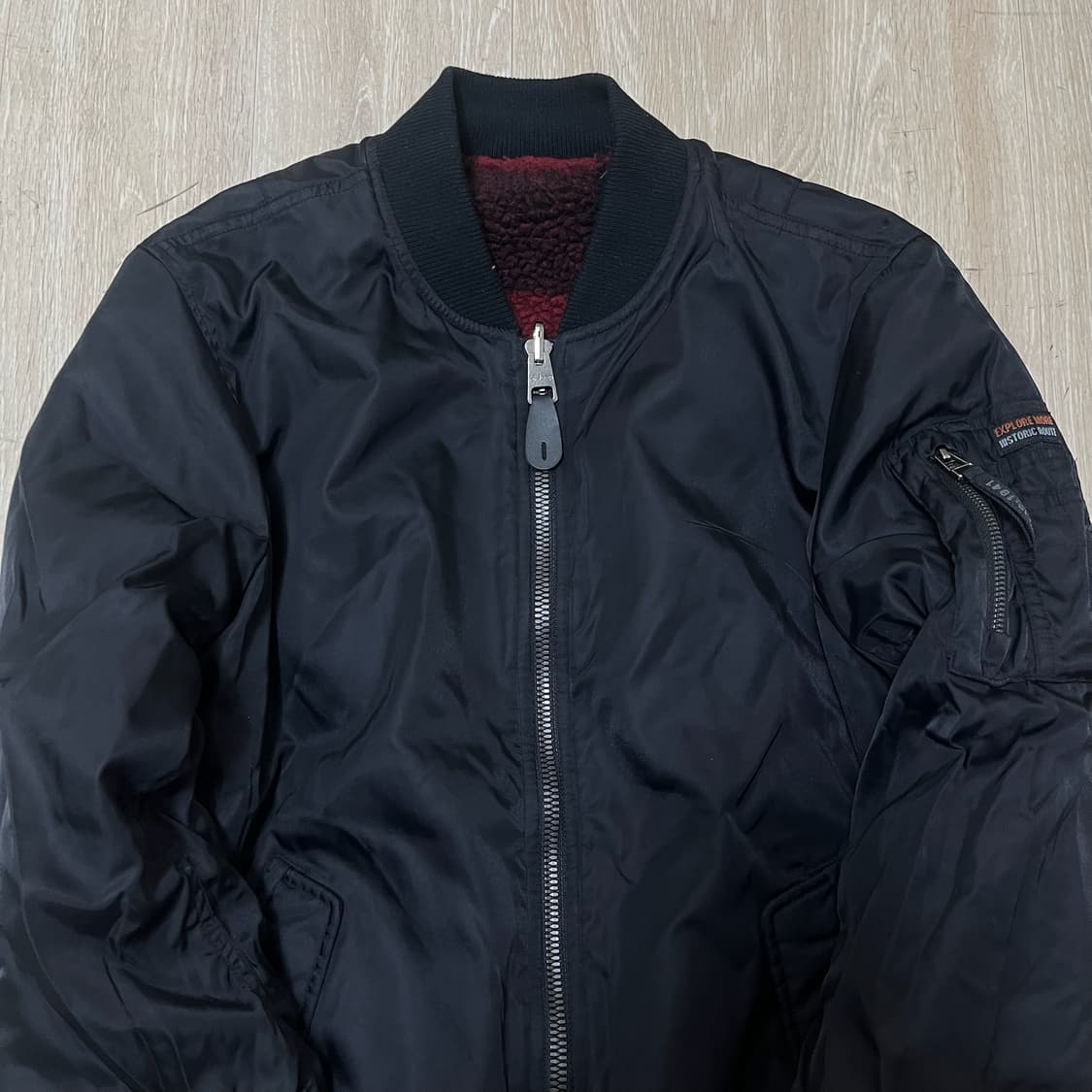 지프 남성 리버시블 후리스 항공점퍼 M/95  상품이미지2