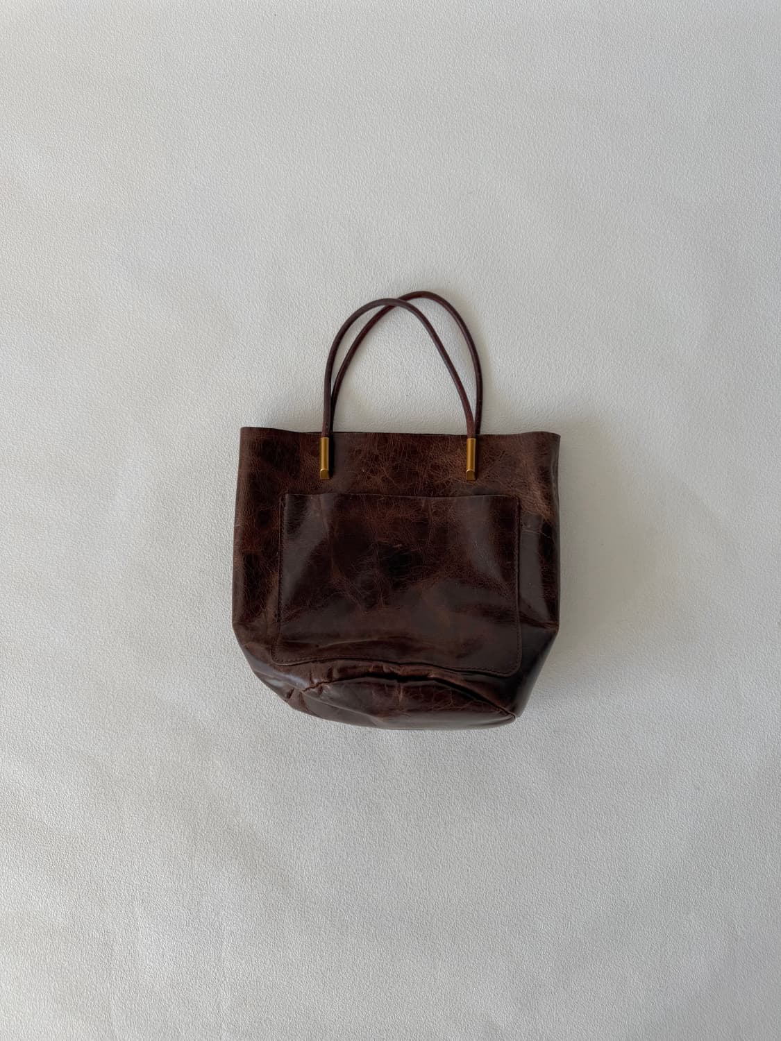 Pre owned 레더 토트 크로스백(황동 부자재) 상품이미지2