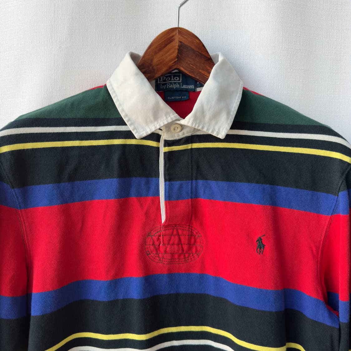 폴로 랄프로렌 구형 럭비 셔츠 커스텀핏 M 상품이미지4