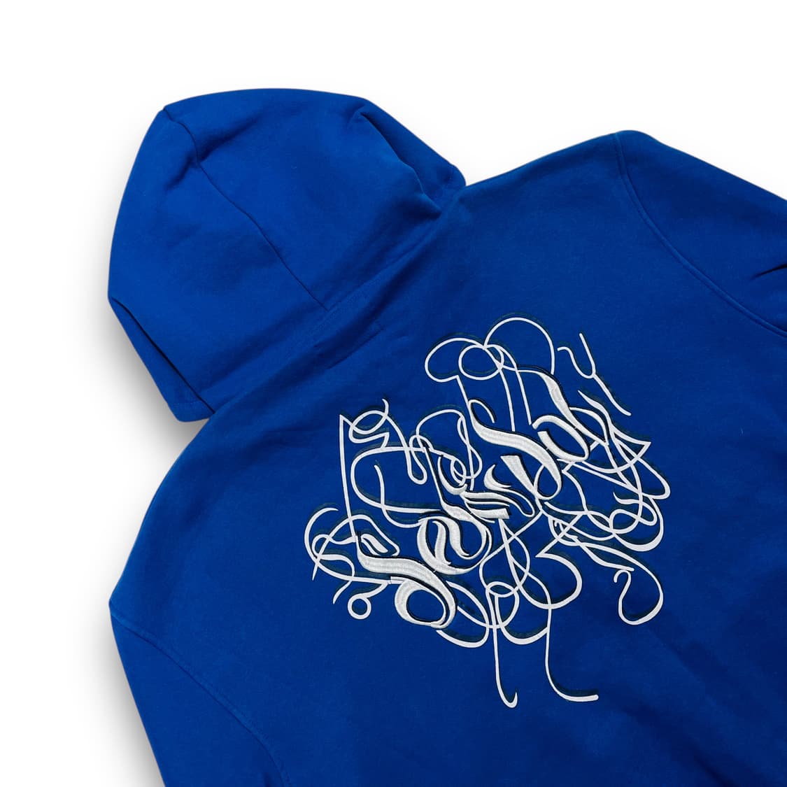 션 존 올드스쿨 힙합 시그니처 로고 블루 후디 집업 상품이미지4