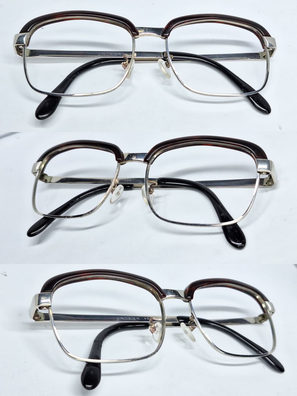 80s 일본 ROSIER n38 SPM 100 선플래티늄 하금테 안경테 상품이미지3