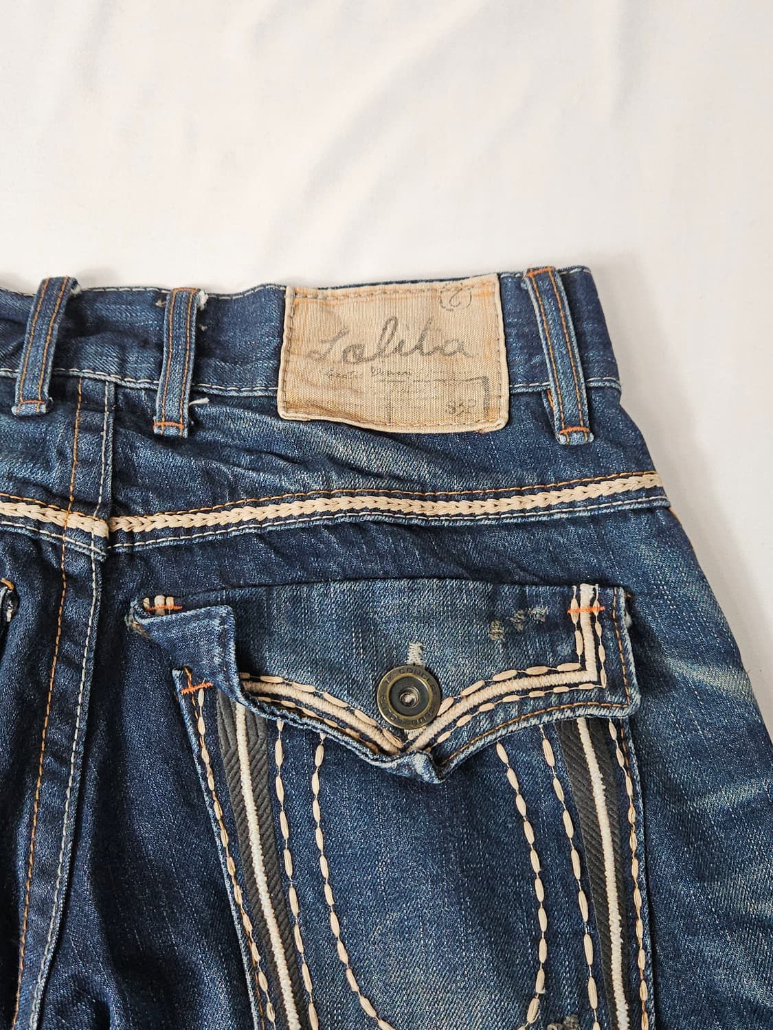LOLITA JEANS 로리타진 워시드 워싱 데님팬츠 청바지 S 30 상품이미지3