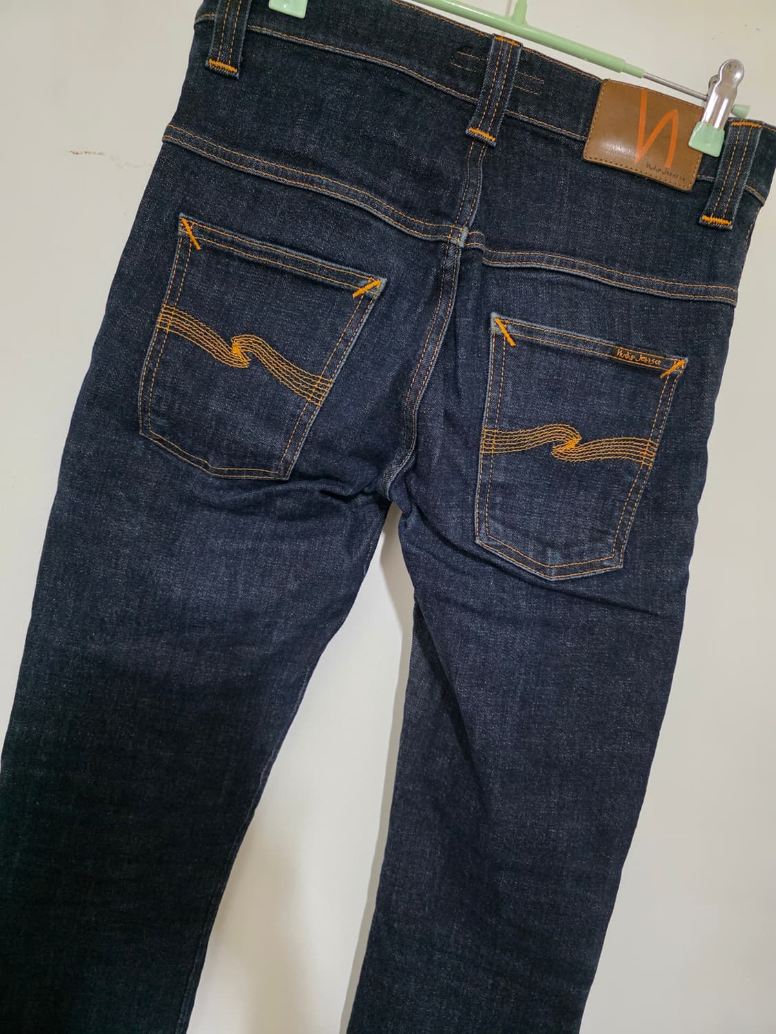 누디진 딥블루  워싱데님 팬츠w30 L32 100%오가닉코튼 상품이미지5