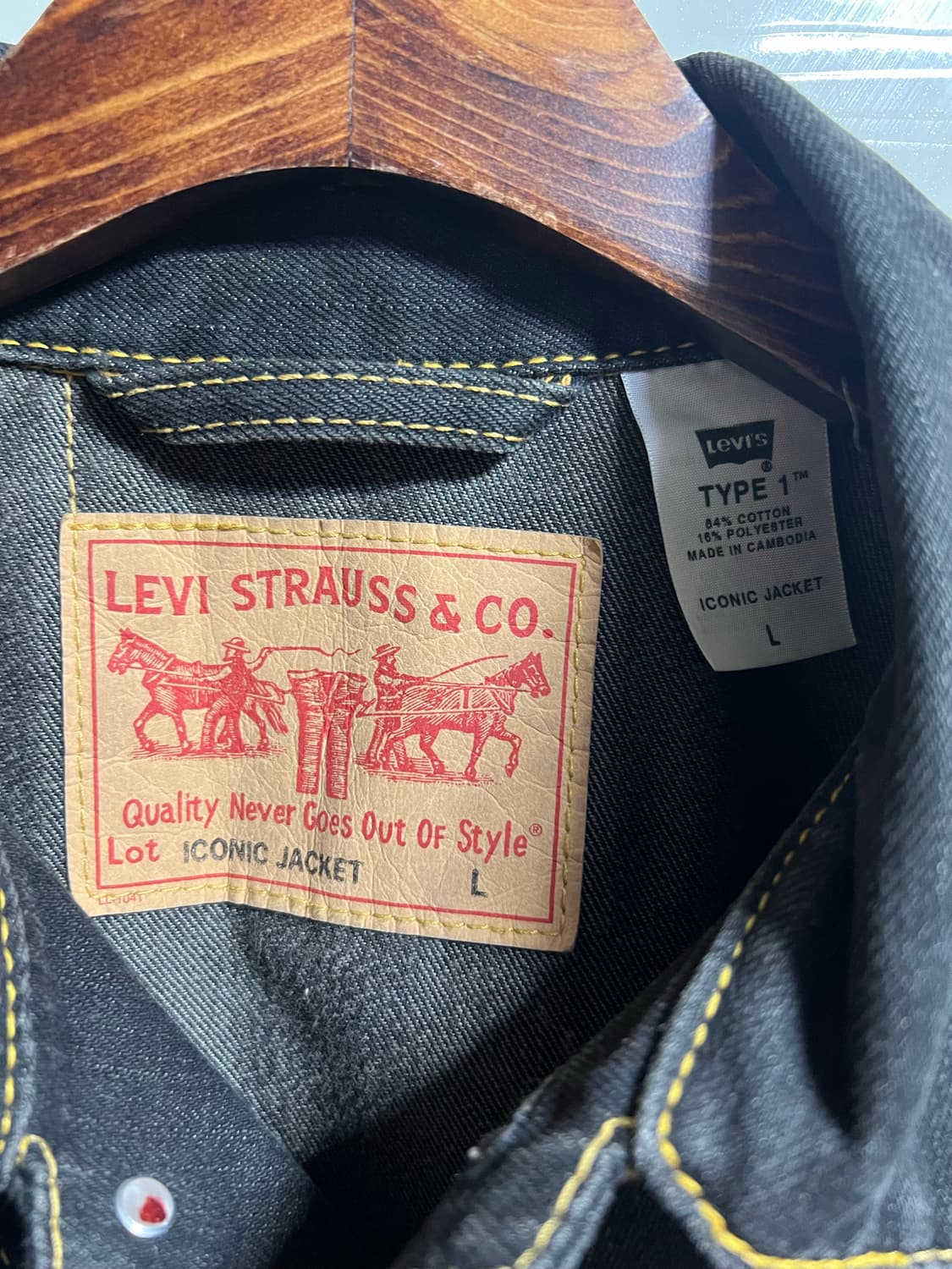 Levi's 리바이스 아이코닉 흑청 데님자켓 상품이미지4