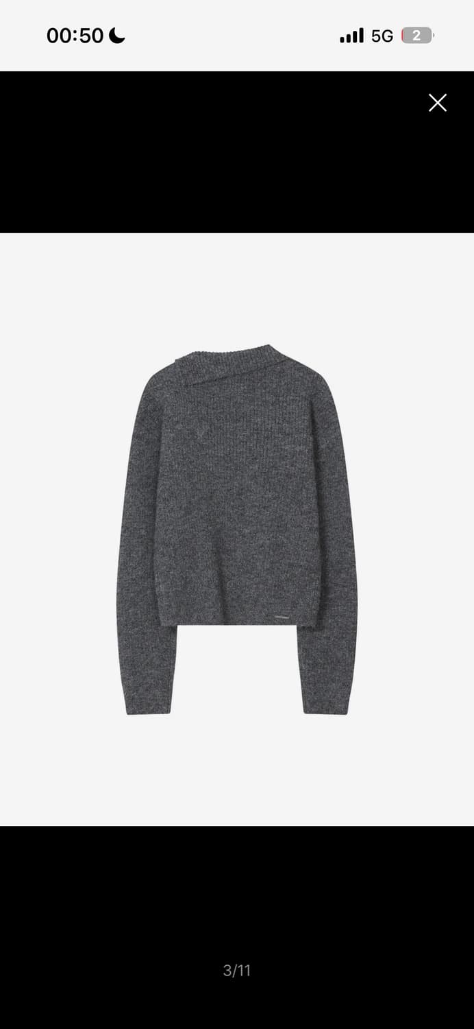 미세키서울 사이드 버튼 니트 그레이 상품이미지3