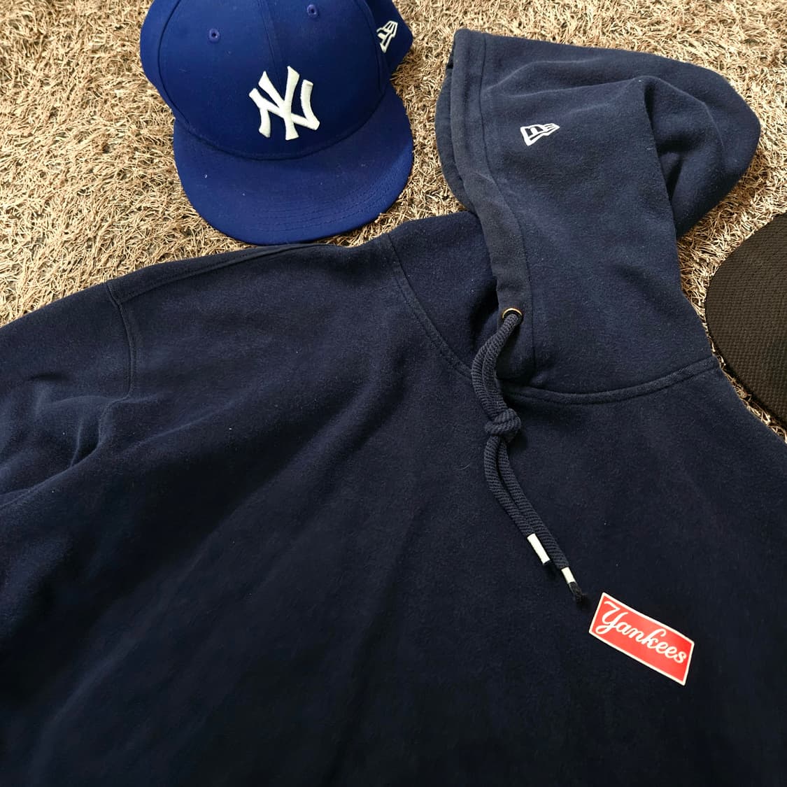 뉴에라(NewEra) 22aw 뉴욕양키즈 빅로고 후드 티셔츠 상품이미지5