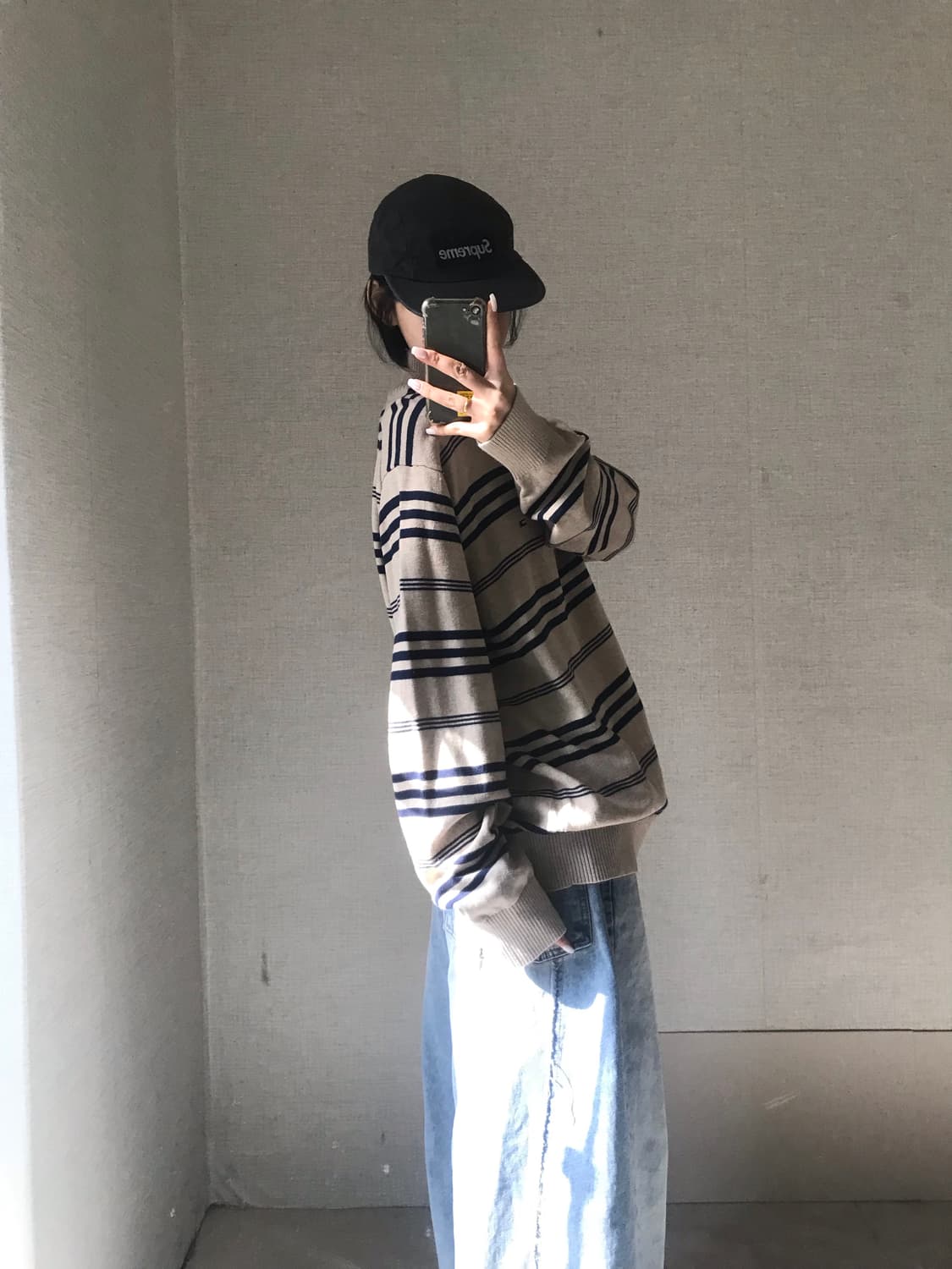 타미힐피거 베이지 니트 반집업 상품이미지4