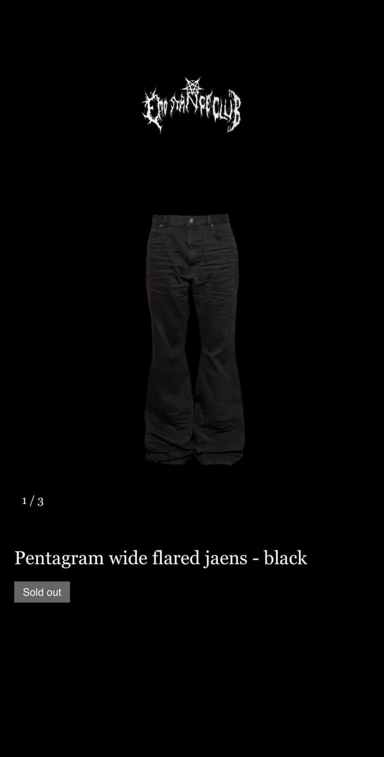 (구매) 에모스탠스 펜타그램 와이드 플레어진 1사이즈 구합니다 상품이미지1