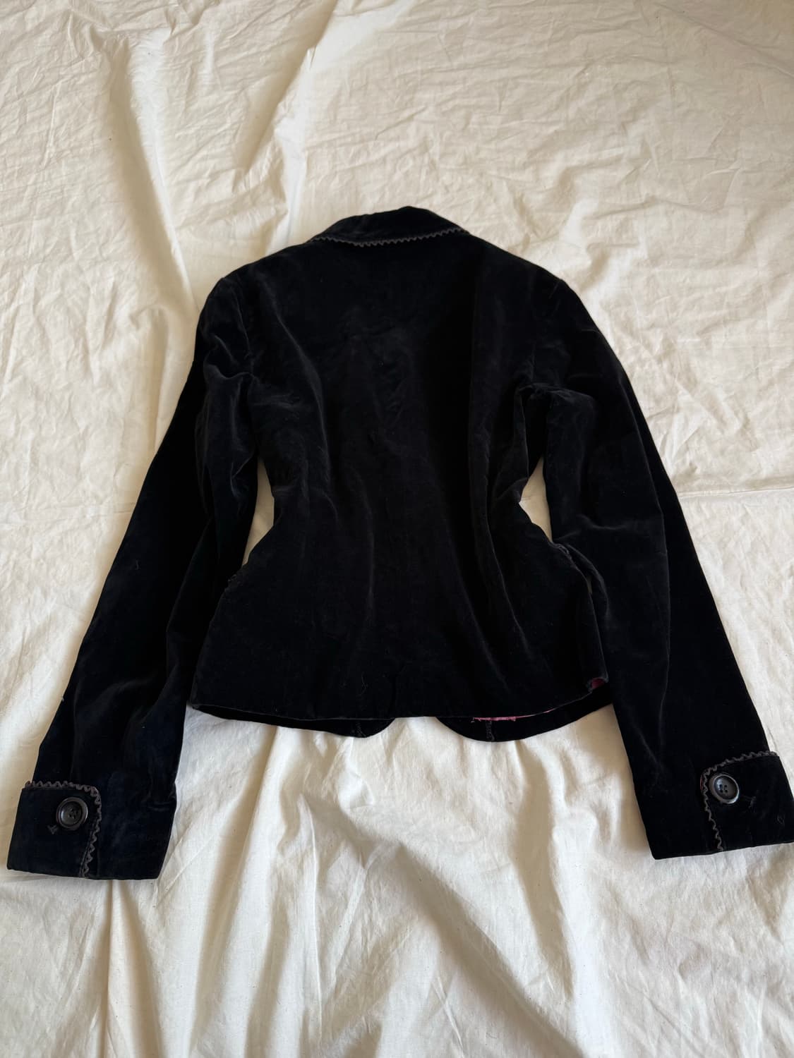 공겜여주 고스로리 벨벳 블랙 자켓 상품이미지4