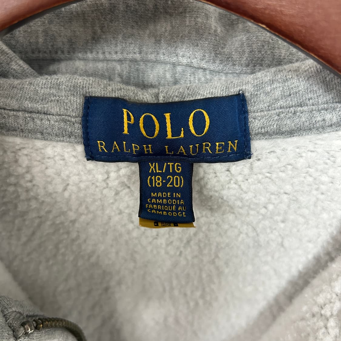 폴로 랄프로렌 신형QR 포니로고 그레이 후드집업 상품이미지6