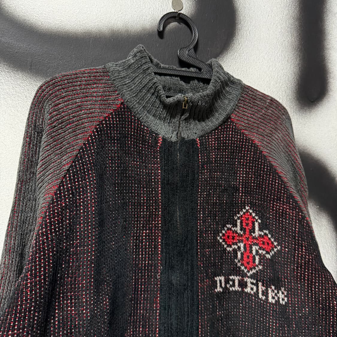 VTG 빈티지 락 고스 펑크 스타일 집업 니트 자켓 상품이미지3