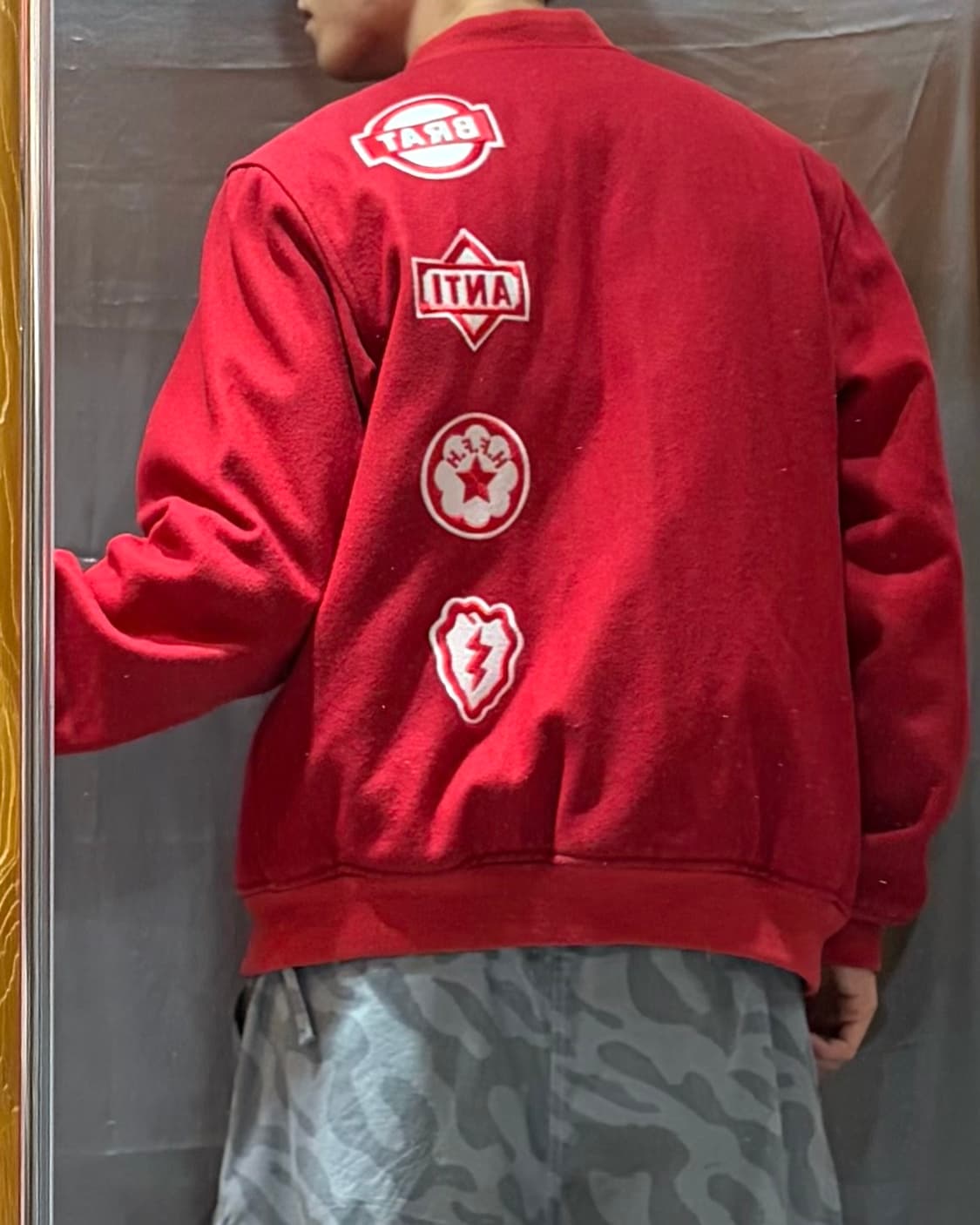 XL BRATSON 13 패치 레드 바시티 자켓 상품이미지2