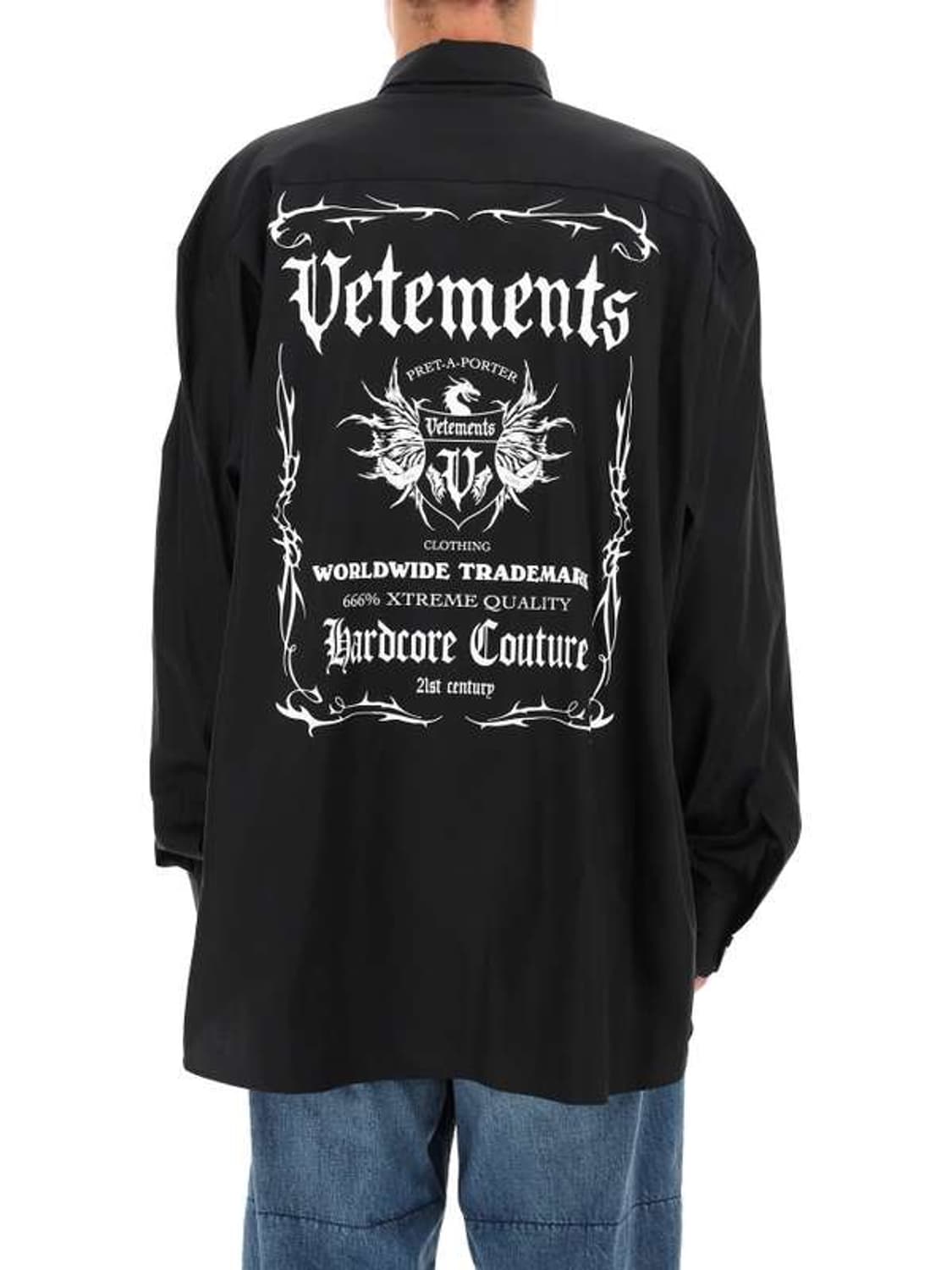 VETEMENTS BLACK LABEL GHOTHIC LOGO SHIRT 상품이미지2