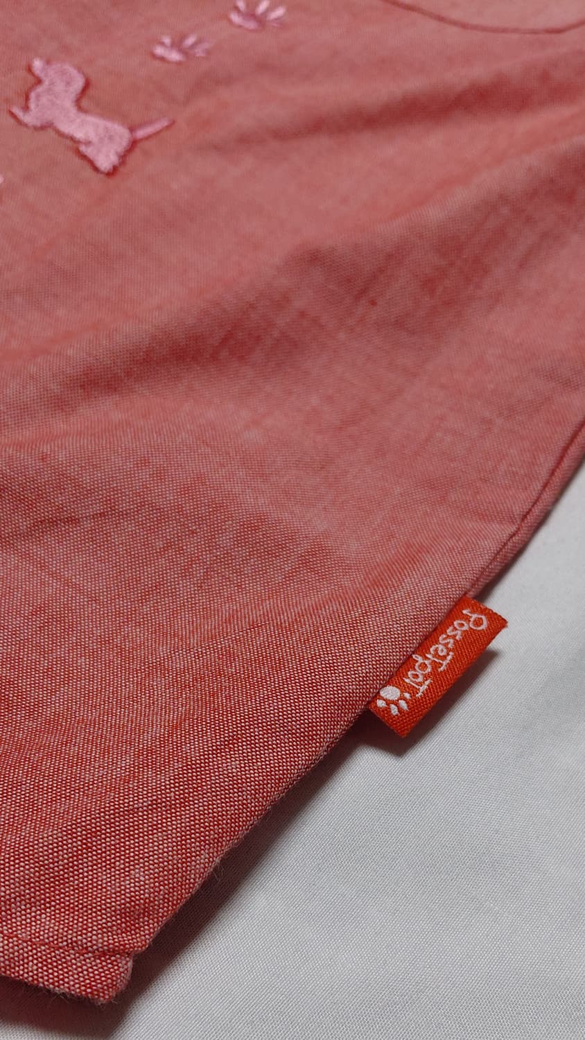 [L] POSSET POT 빈티지 닥스훈트 자수 & 체크 배색 반팔 셔츠 상품이미지10