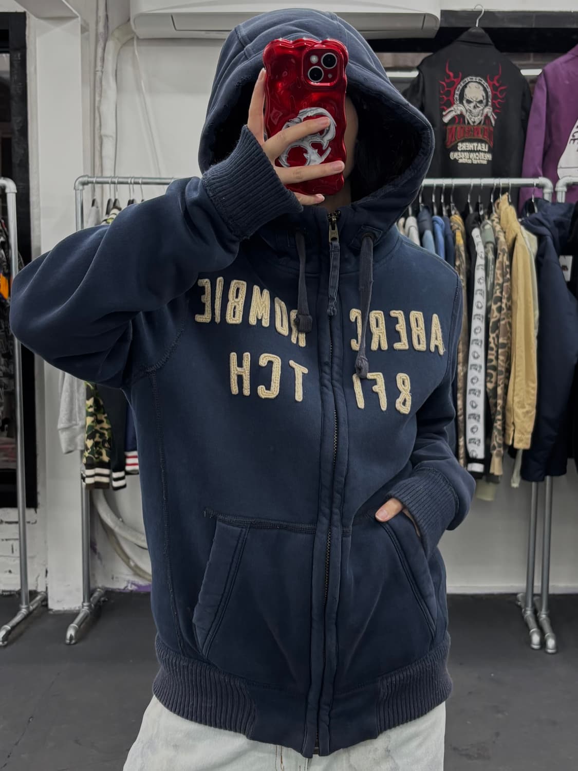 아베크롬비 울프죠 네이비 집업 자켓 상품이미지4