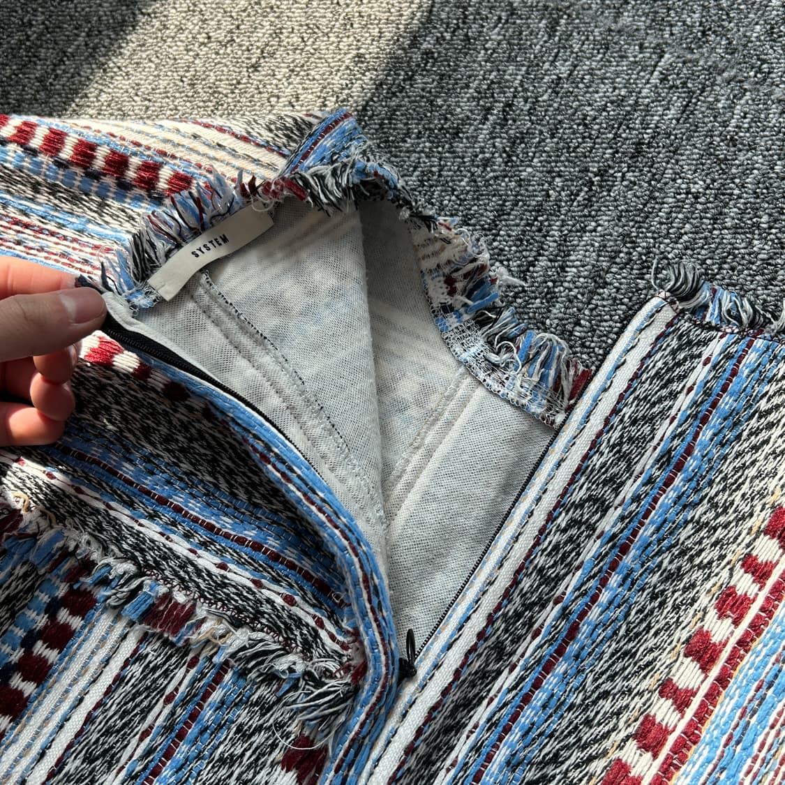 시스템 트위드 루즈핏 크롭티 상품이미지5