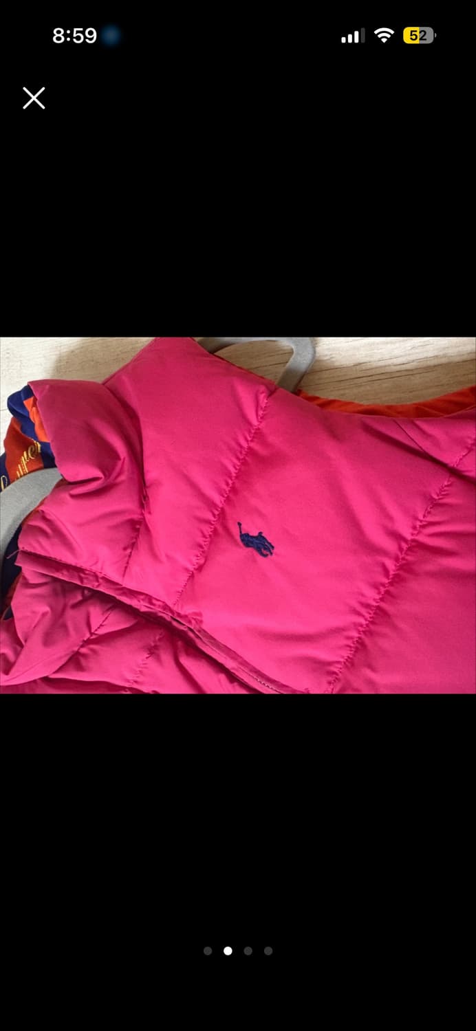 폴로 랄프로렌 여성 핑크 패딩 조끼 s 상품이미지2