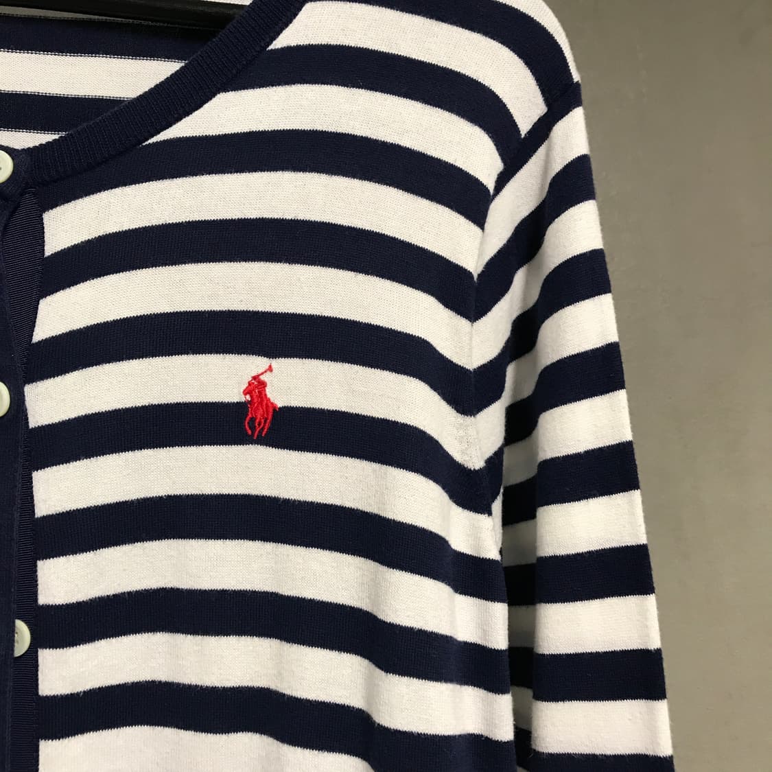 폴로 랄프로렌 QR 스트라이프 가디건 L(W) 상품이미지4