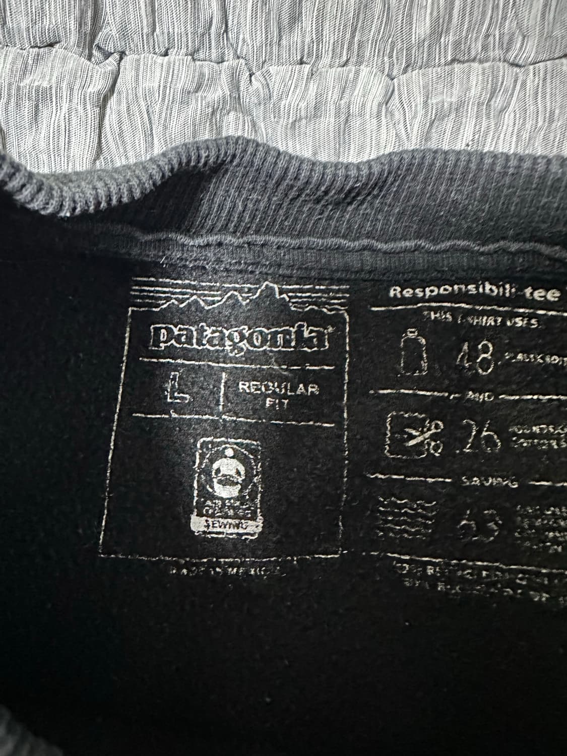 파타고니아 블랙 맨투맨 티셔츠 상품이미지3