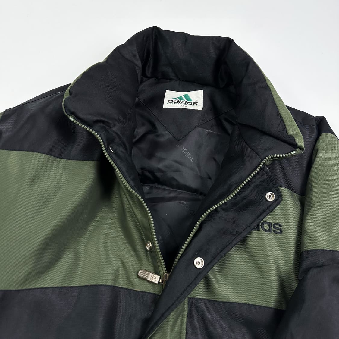 00s 아디다스 올드스쿨 푸퍼 패딩 카키 L 상품이미지5