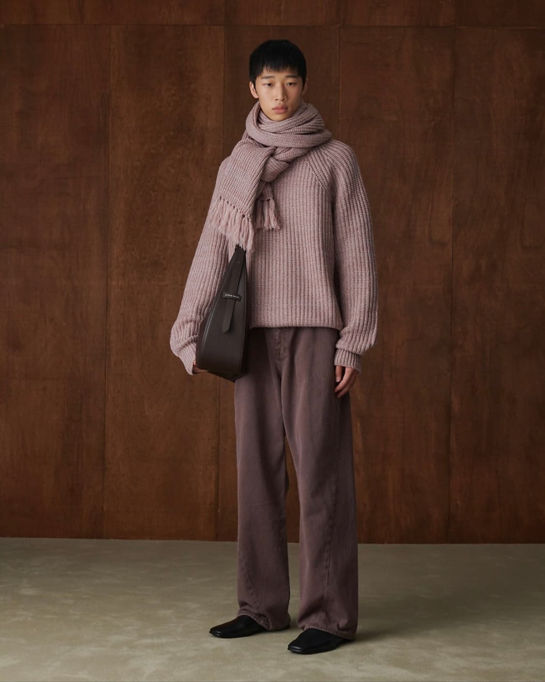 애프터프레이 솔라 인타르시아 니트 샴페인핑크 상품이미지1