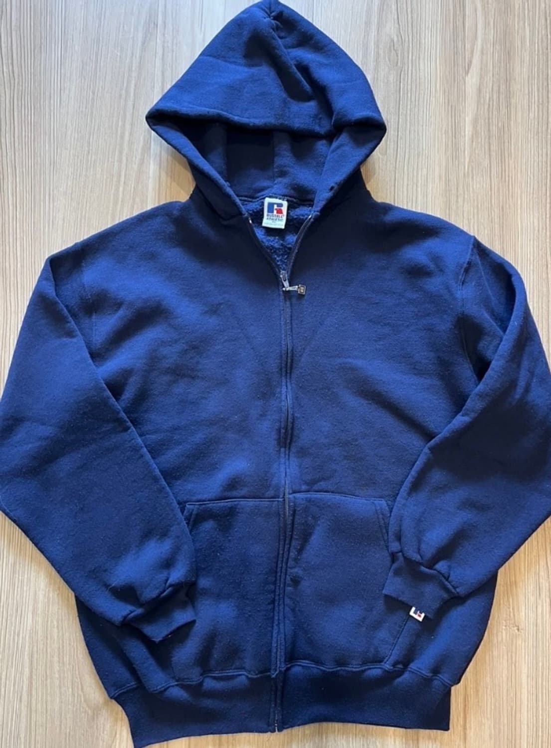 XL)러셀 후드집업 미제 네이비  상품이미지1
