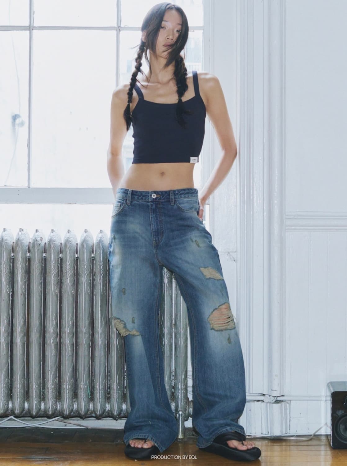 글로니 classic short tank 클래식 크롭 슬리브리스 나시  상품이미지3