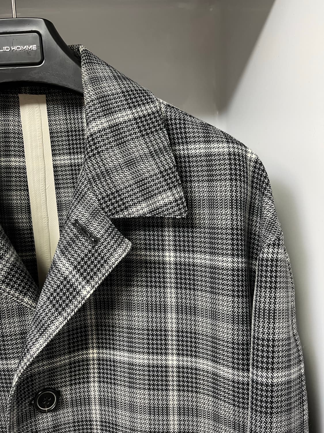 솔리드옴므 테이핑 체크 맥코트 48사이즈 상품이미지4