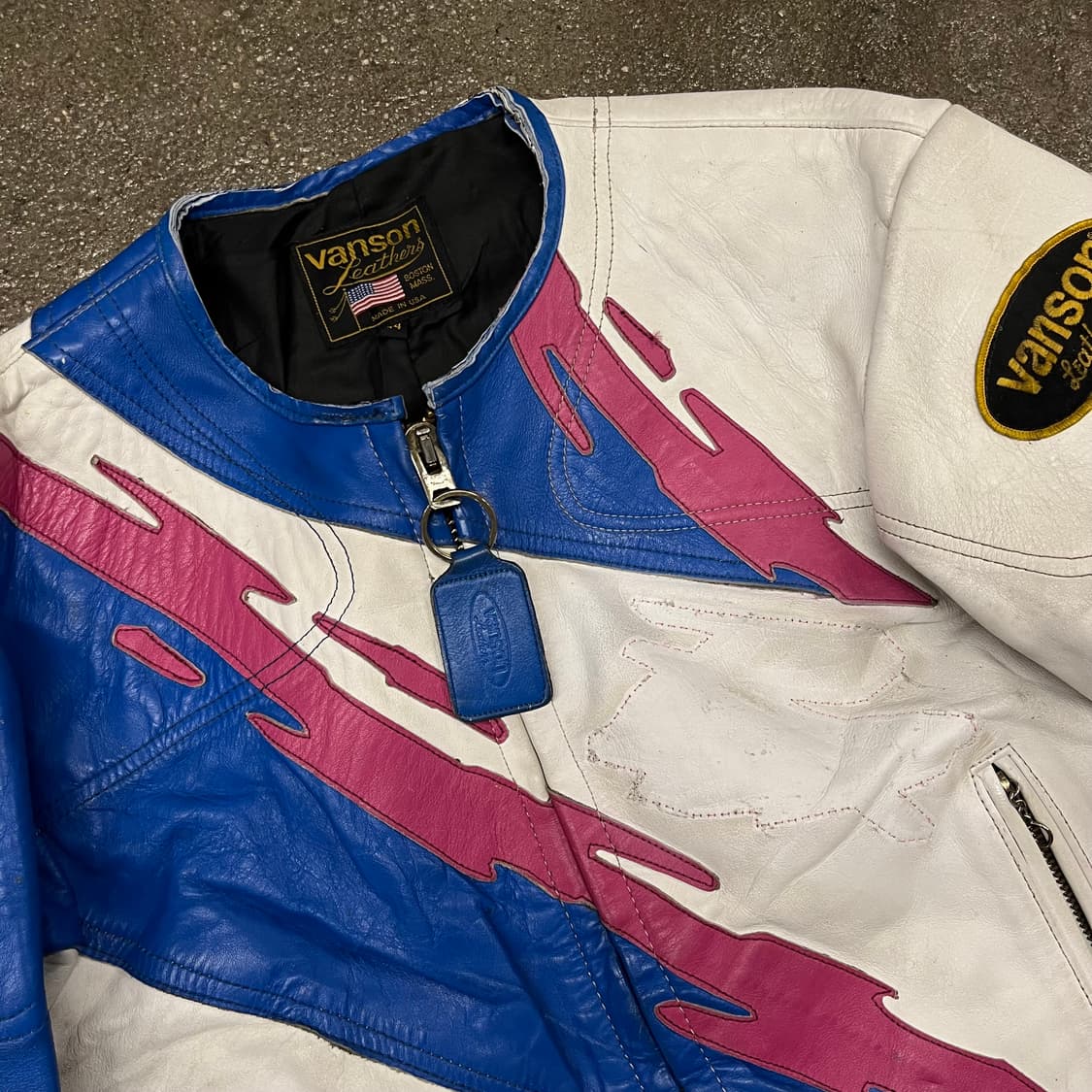 90s Vanson 가죽 레이싱 자켓 (105) 상품이미지2