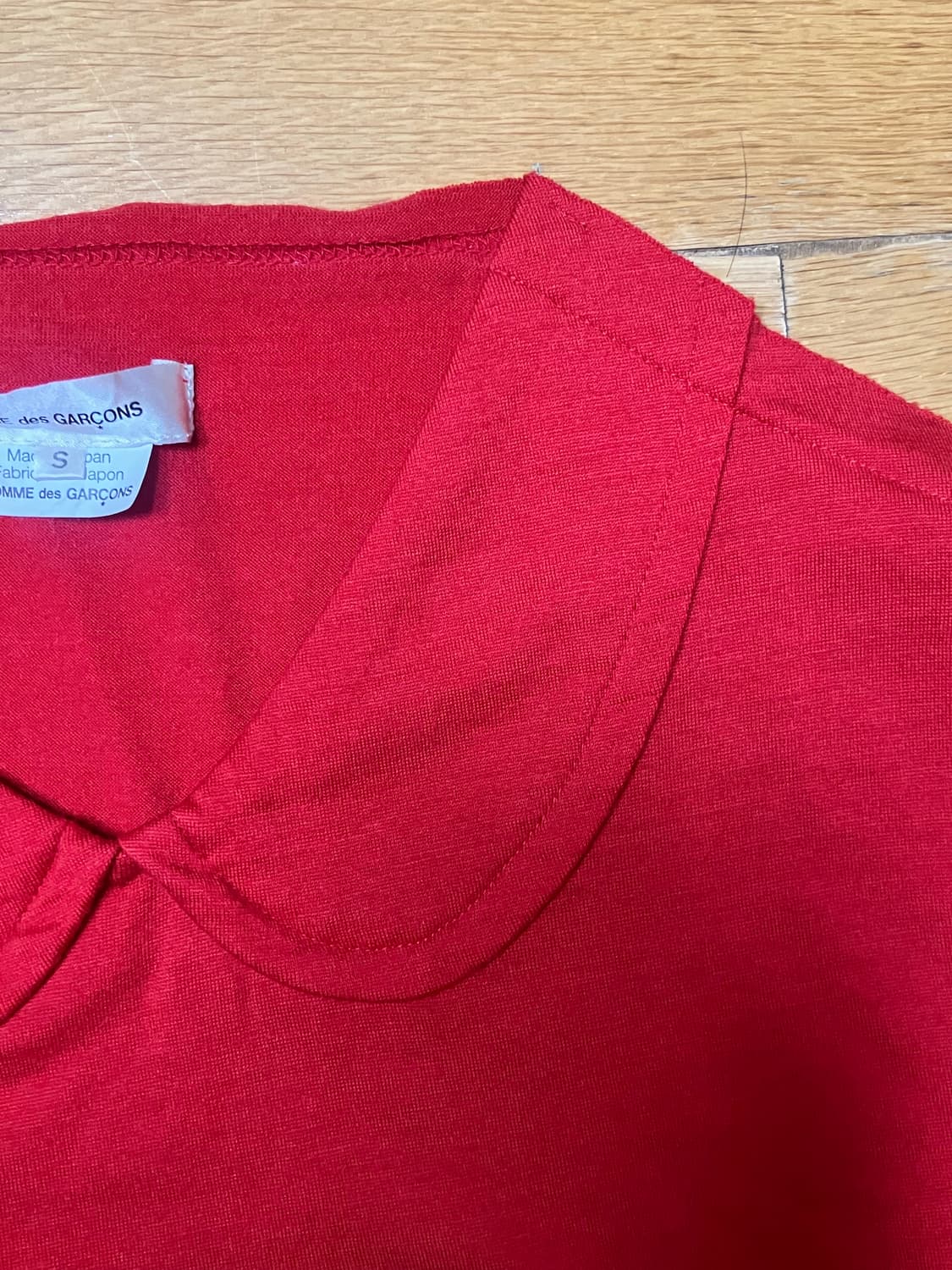 Commedes 꼼데가르송 핀터깔 플라워레더 라운딩 스웻셔츠 상품이미지3