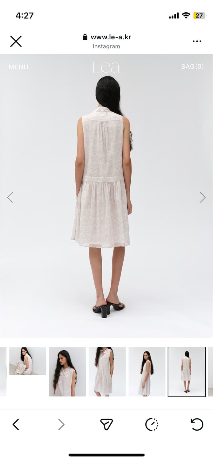 Lea aelin low shirring dress 상품이미지2