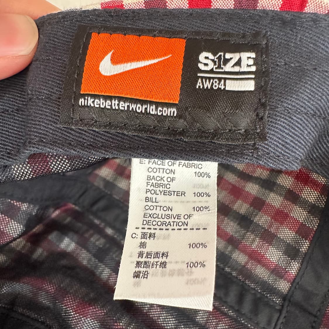 나이키 시어서커 깅엄체크 캡 상품이미지9