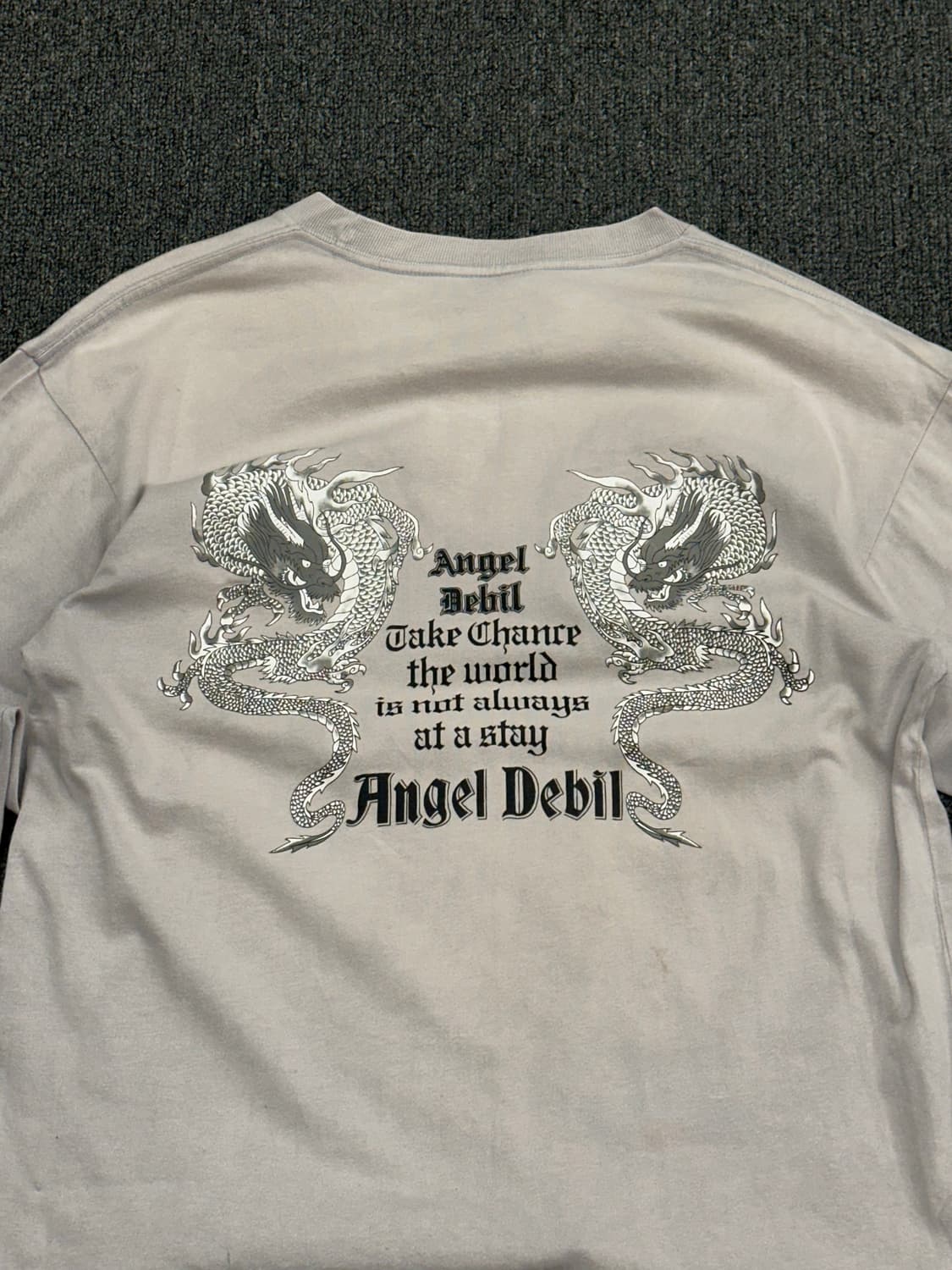 OS)Angel Devil vintage 드래곤 프린팅 베이지 롱슬리브 상품이미지7