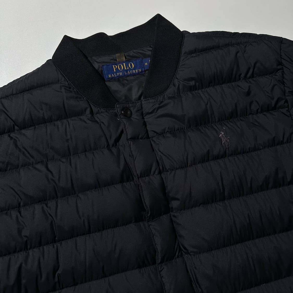 폴로 랄프로렌 덕다운 경량 패딩 블루종 자켓 블랙 상품이미지3