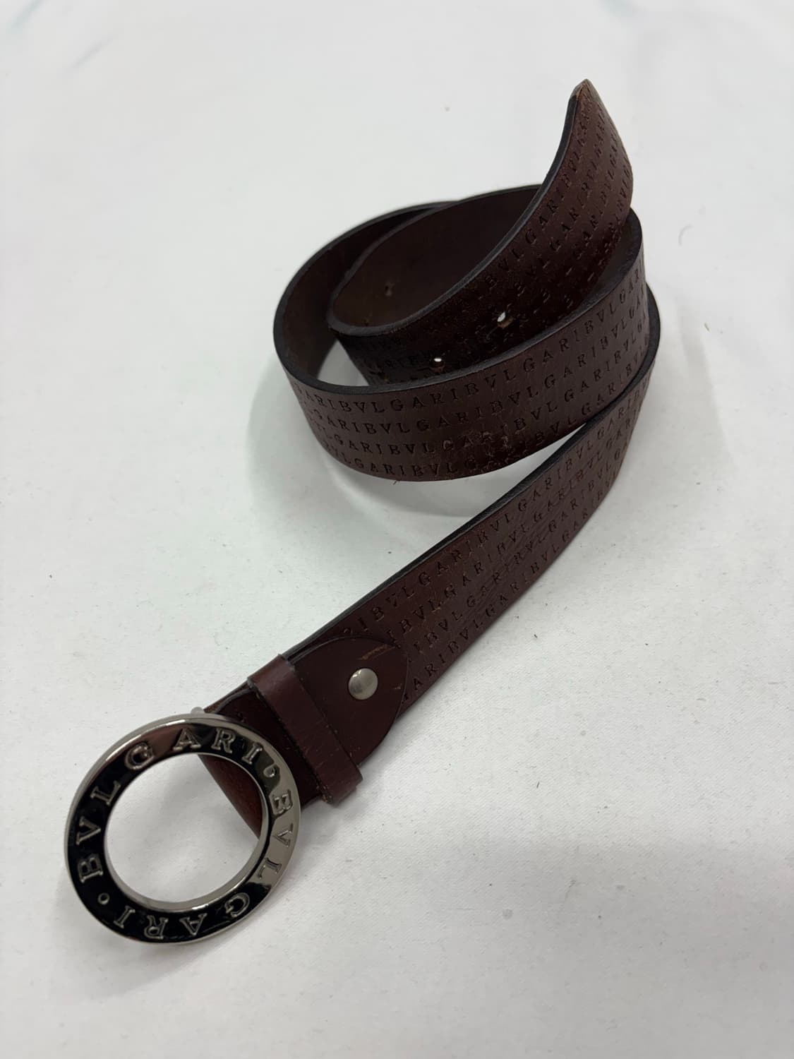 불가리 브라운 음각 버클 벨크 상품이미지1