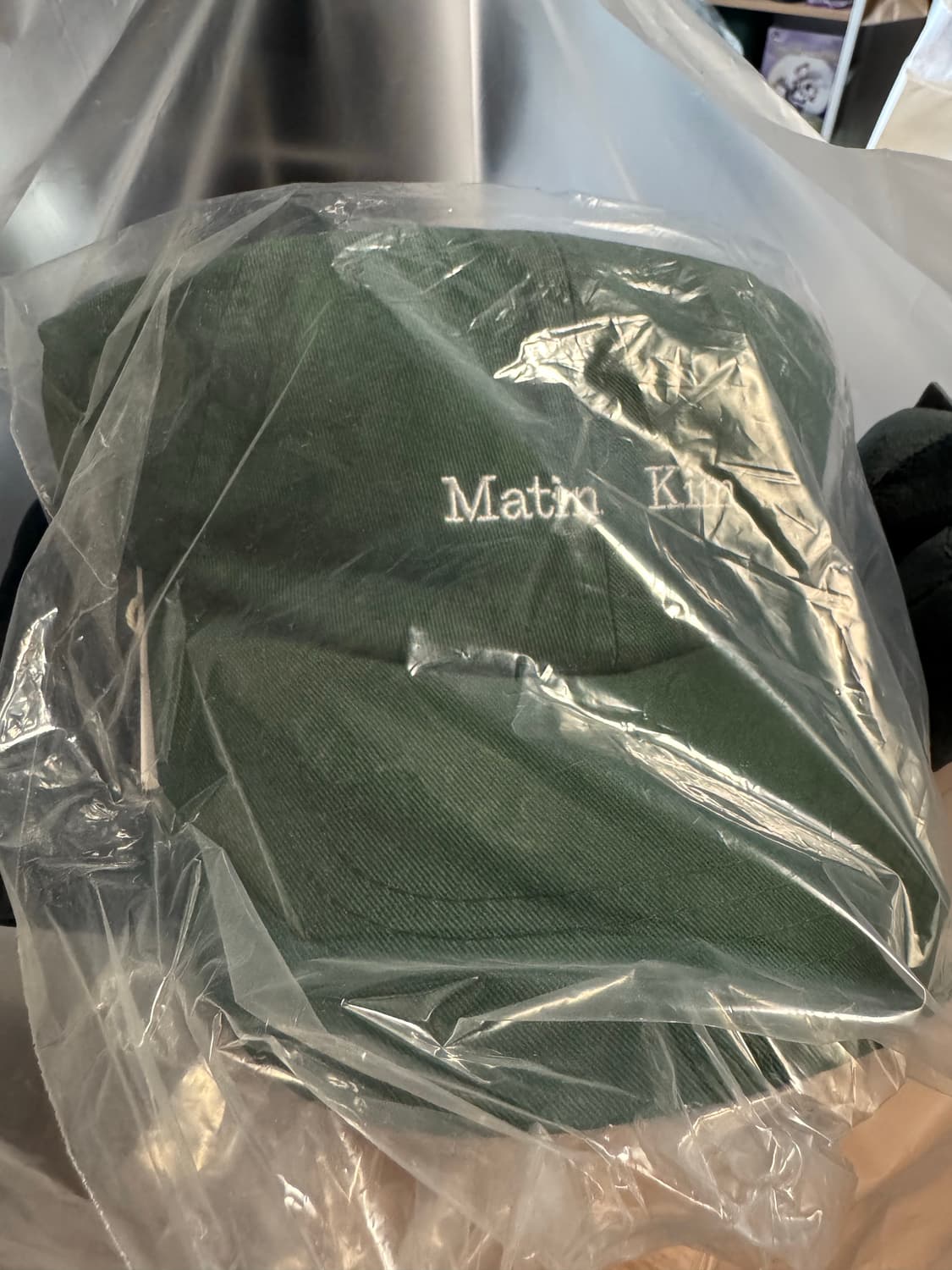 MATIN KIM CLASSIC LOGO BALL CAP IN GREE 상품이미지2