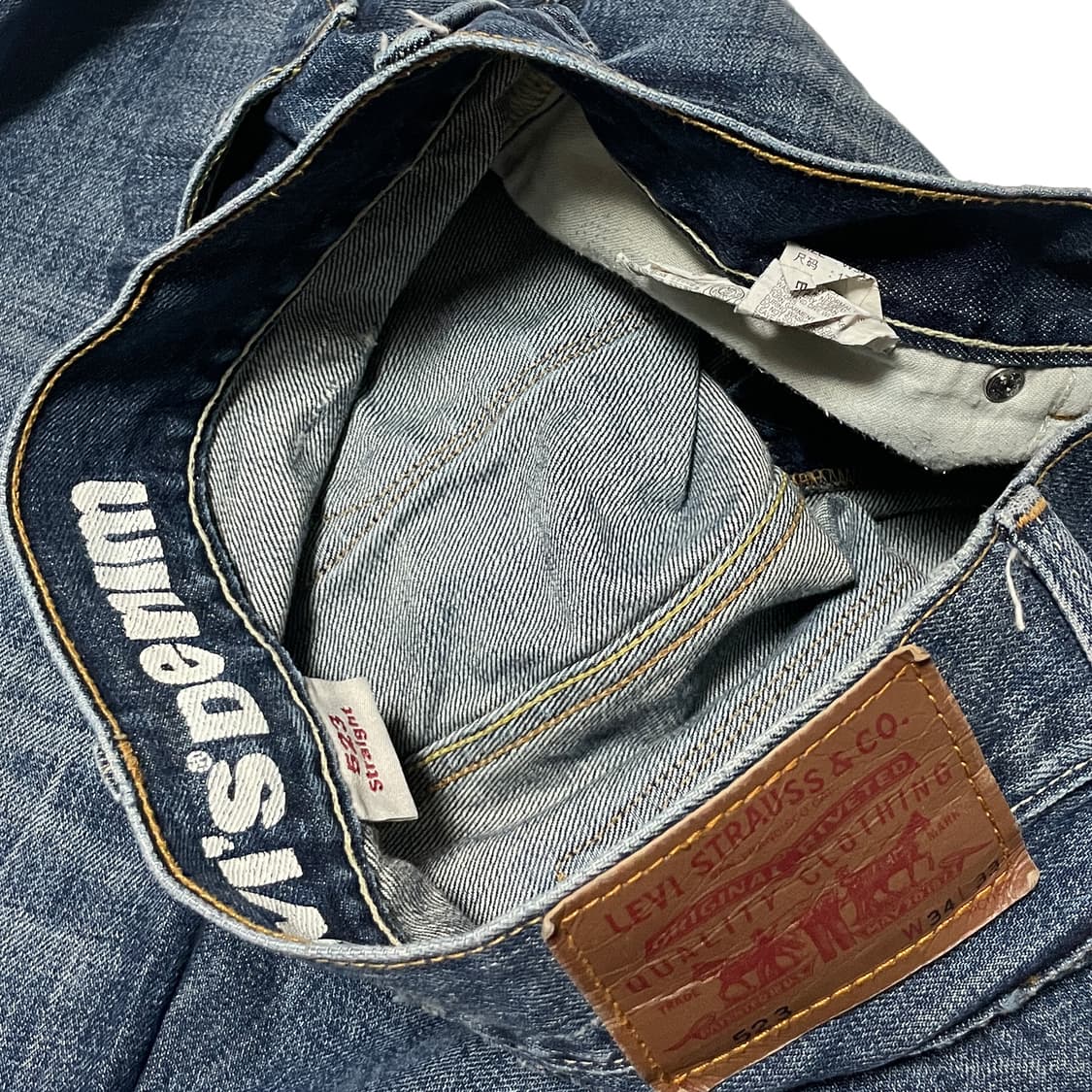 리바이스 523 워시드 데님 청바지 상품이미지6