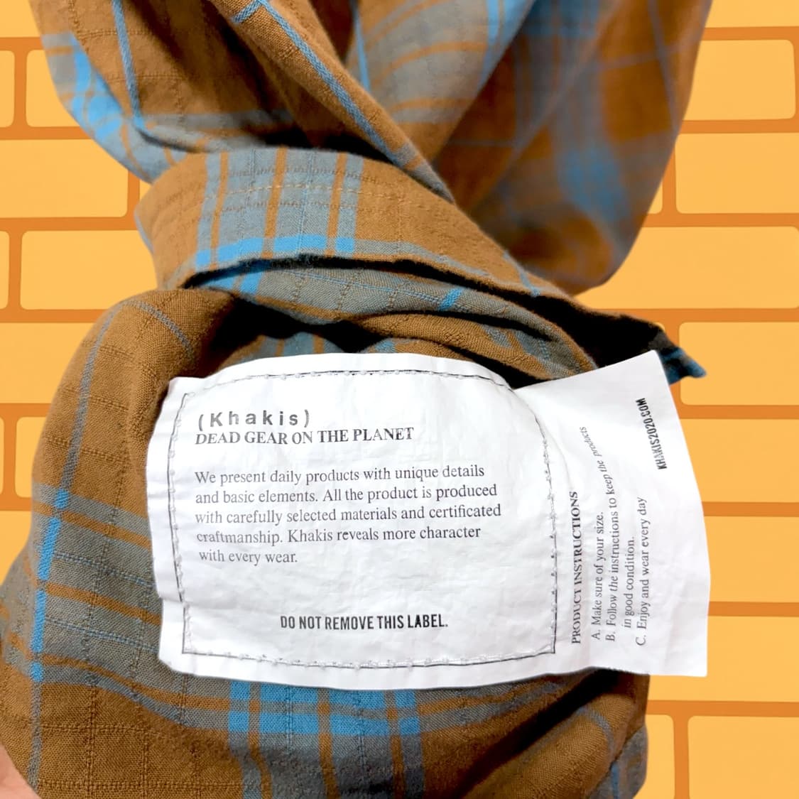 카키스 섀도우 체크 반팔 워크 셔츠 (XL) 상품이미지6