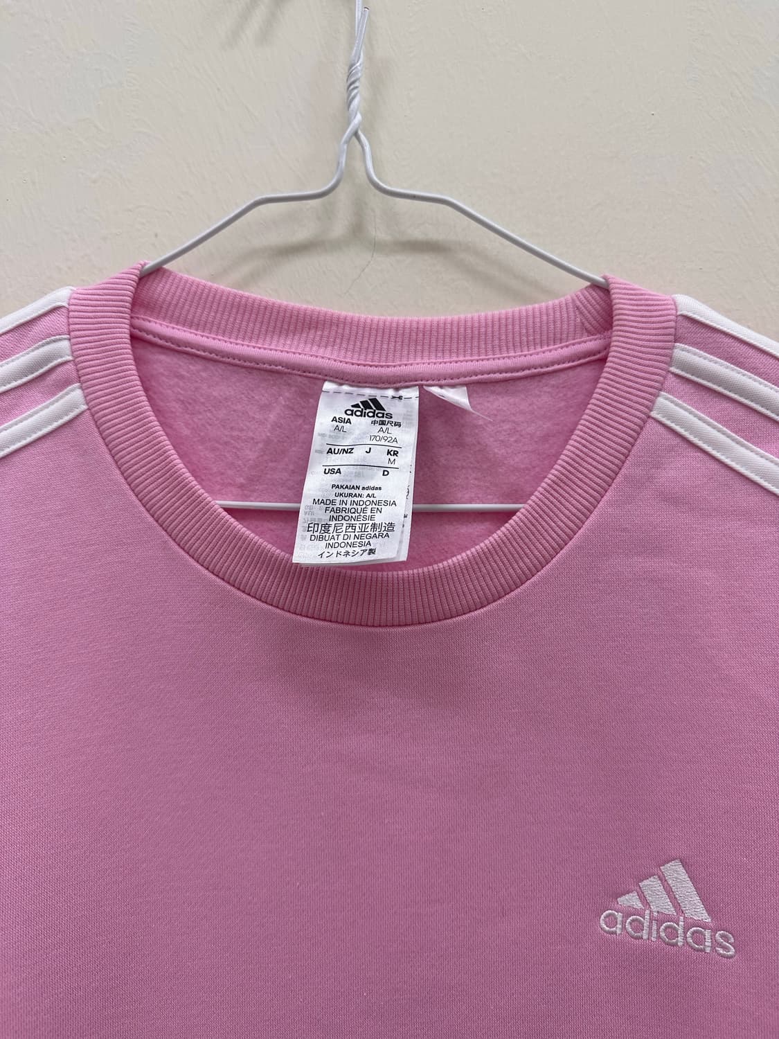 아디다스 베이비핑크 맨투맨 상품이미지2