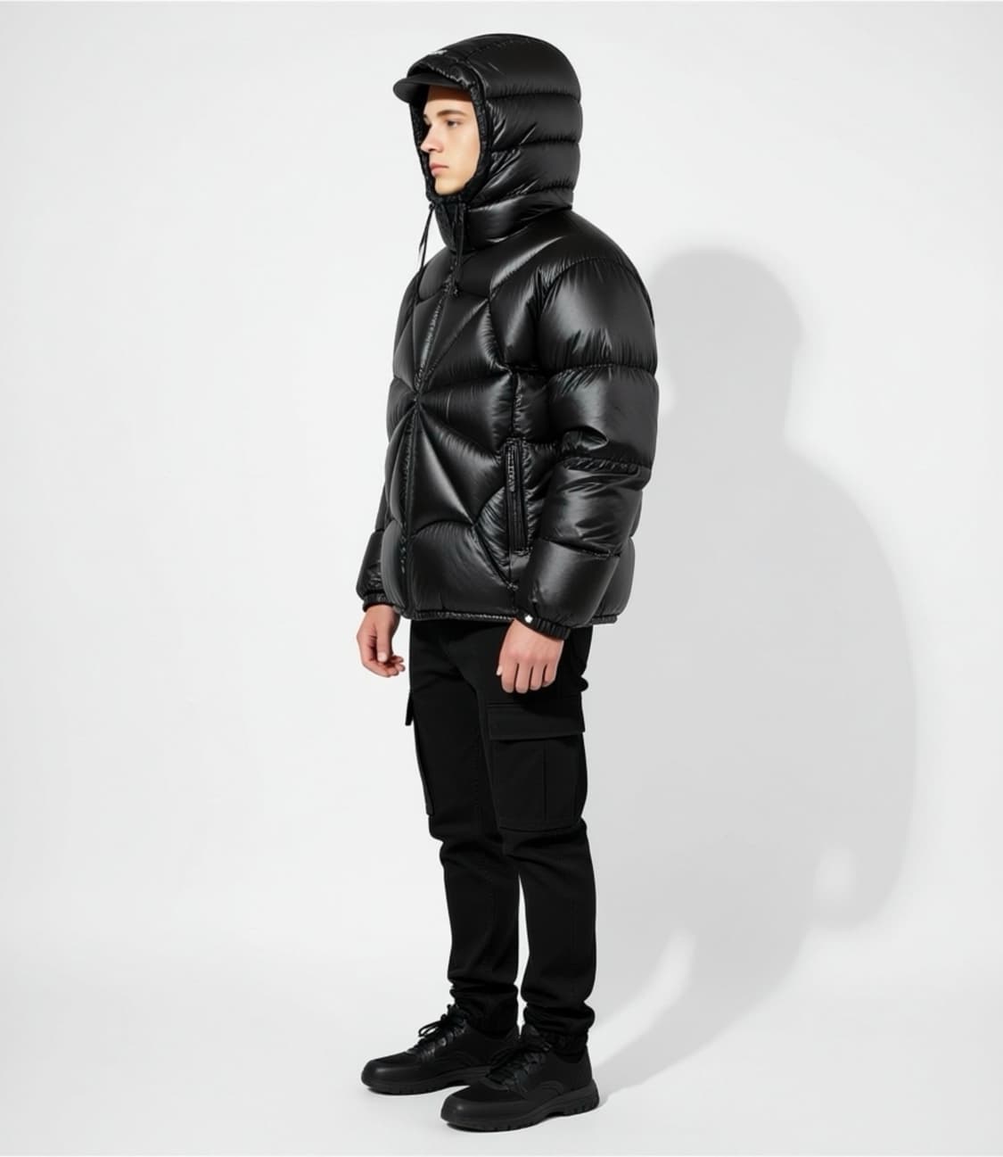 FETCH 25FW 방수 스파이더웹 구스다운  블랙 상품이미지2