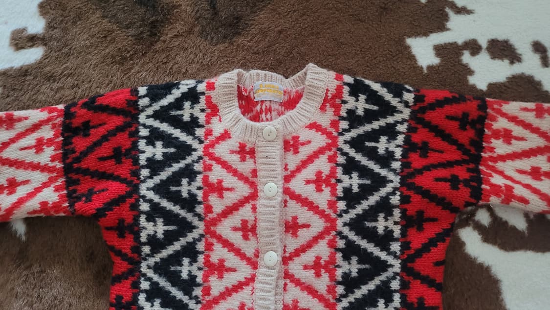 일본 빈티지 핸드메이드 울 가디건(D.GRACE CORPORATION) 상품이미지5