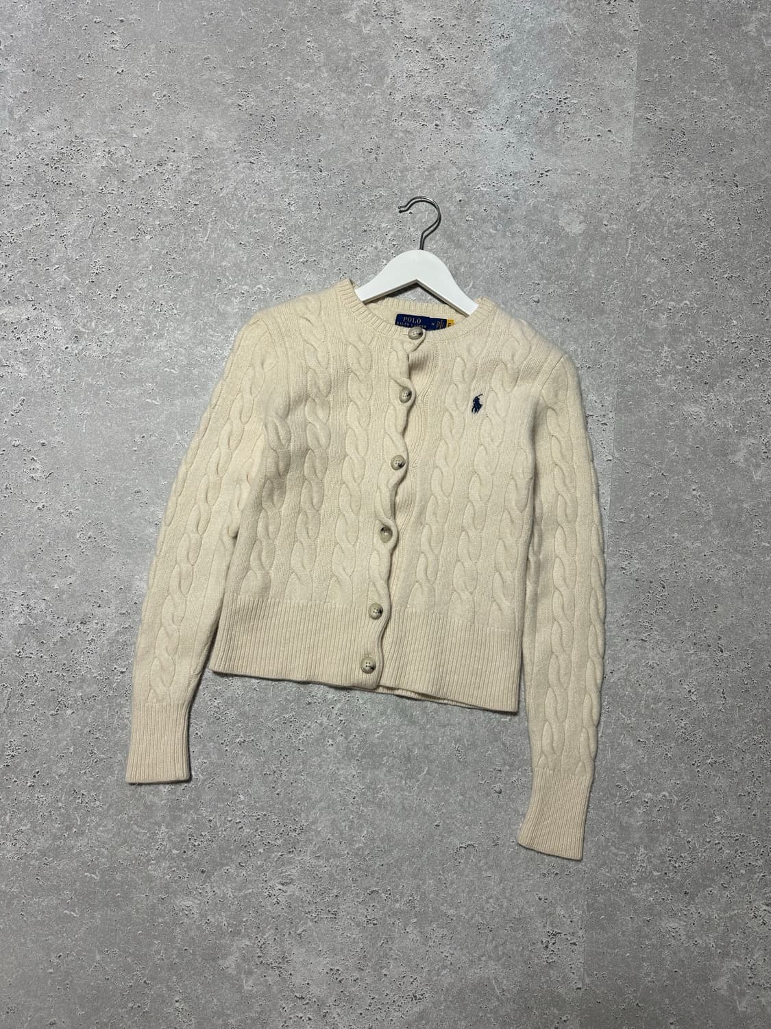 폴로 랄프로렌 울 캐시미어 꽈배기 니트 가디건 상품이미지2