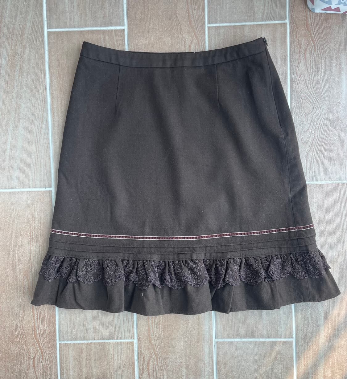 빈티지 레이스 미디스커트 상품이미지2