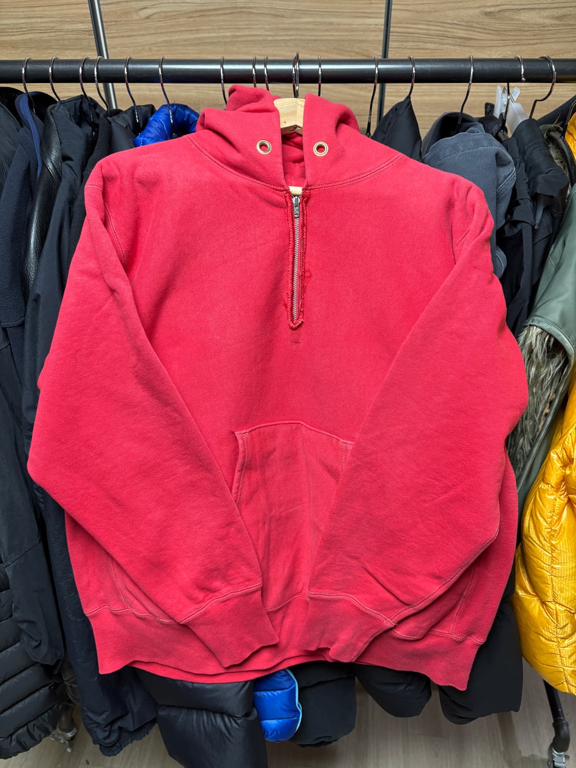 [2] 아프레쎄 빈티지 하프집 스웻 후디 상품이미지5