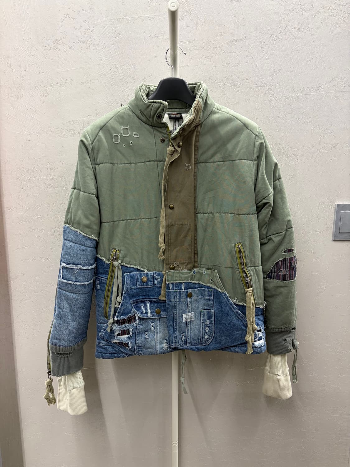 럭키사토리우스 Sakai Koutii 패치워크 데님 퀼팅 자켓 XL 상품이미지2