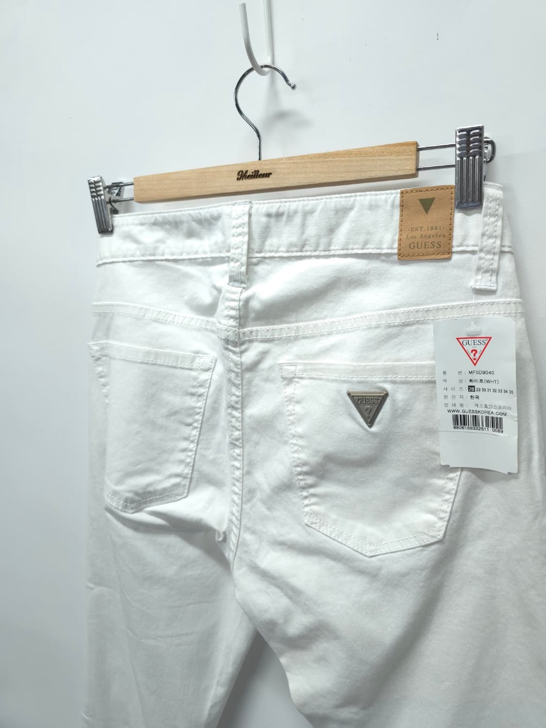 새상품) 게스(GUESS) 화이트 스판 바지 ( 여성28~29 ) 상품이미지8