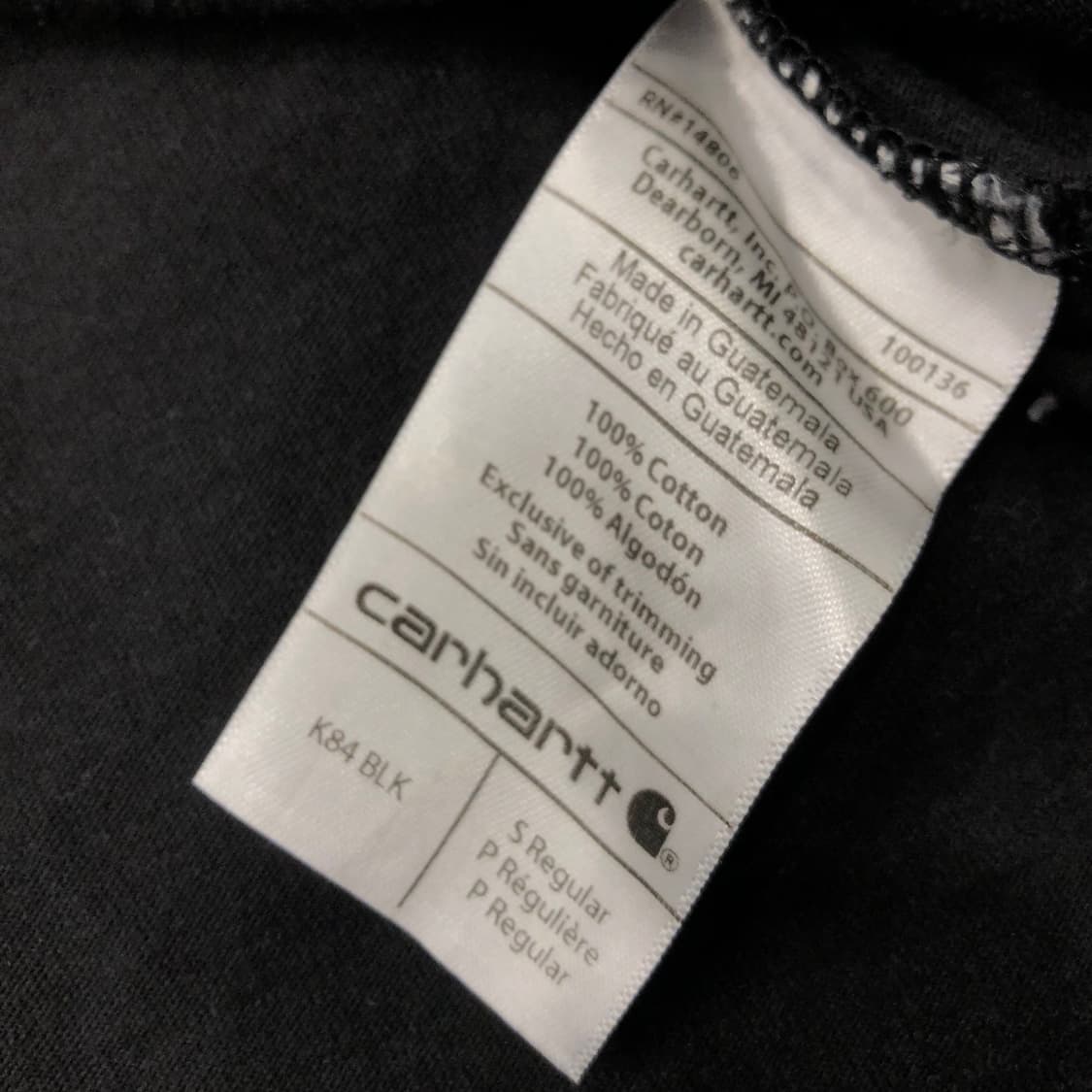 S 칼하트 헨리넥 사각로고 포켓 반팔 티셔츠 상품이미지4